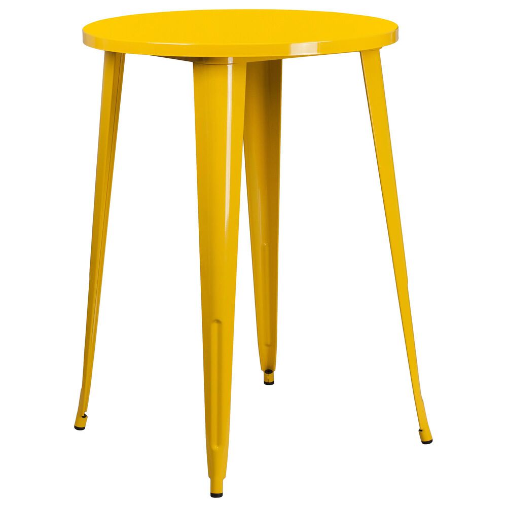 Flash Furniture 30" Round Bar Table in Yellow, , large