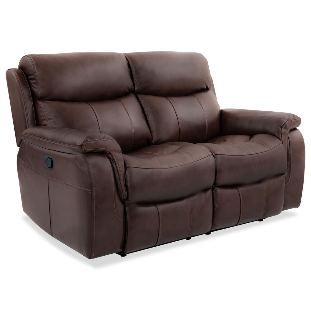Oxford Furniture Manual Reclining Loveseat in Brazil Cocoa, , large