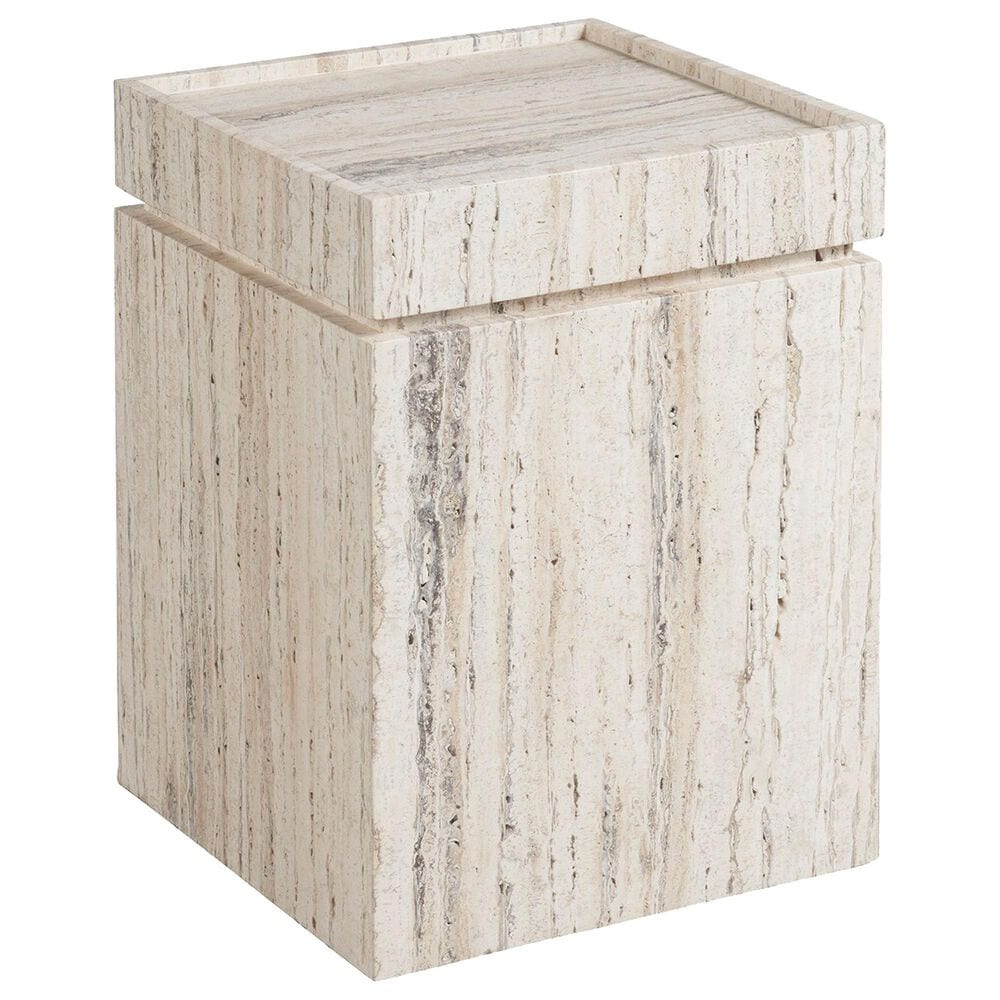 Furniture Worldwide Daxton Accent Table in White Travertine, , large