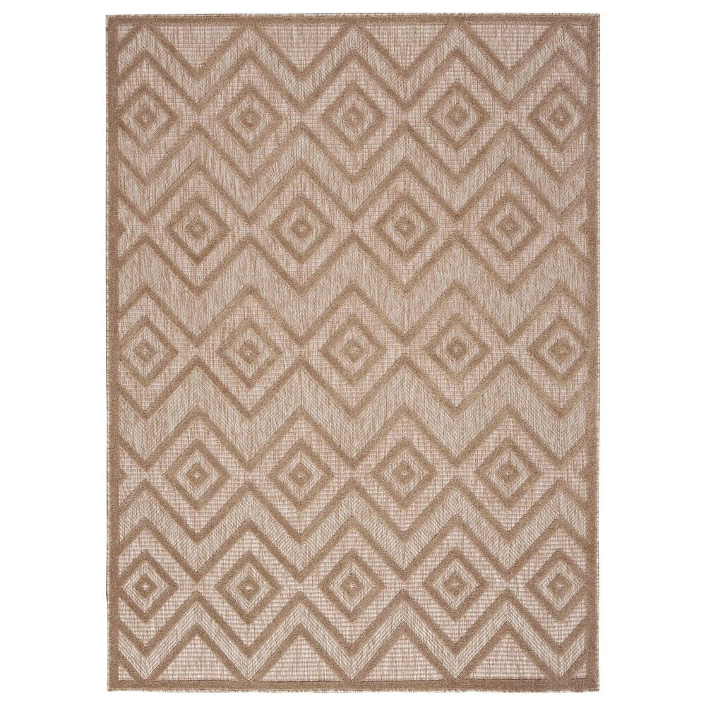 Nourison Versatile 5" x 7" Natural Beige Indoor/Outdoor Area Rug, , large
