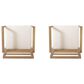 Hearth and Haven Outdoor Club Chair with White Cushion in Natural (Set of 2), , large