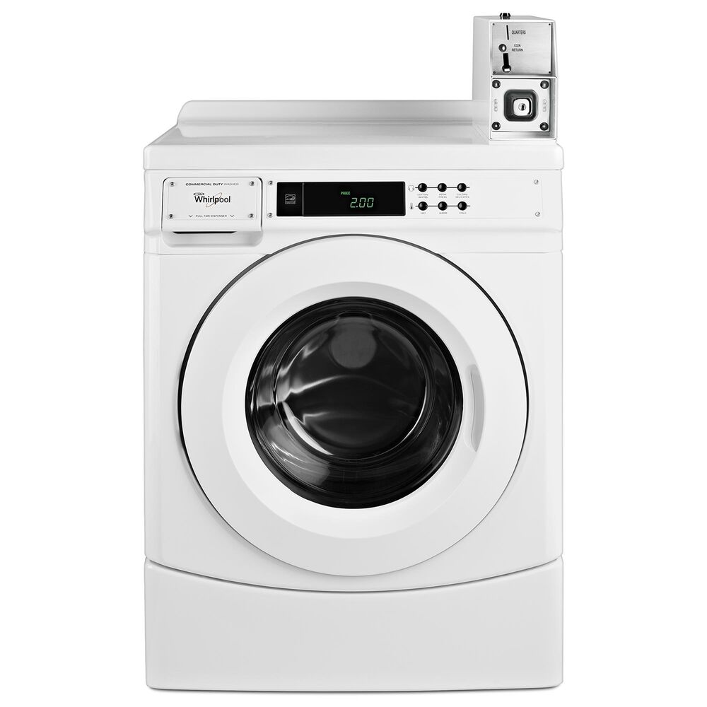 Whirlpool 3.1 Cu. Ft. Front Load Washer with Factory-Installed Coin Drop in White, , large