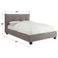 Urban Home Geneva King Adona Platform Bed in Dolphin, , large
