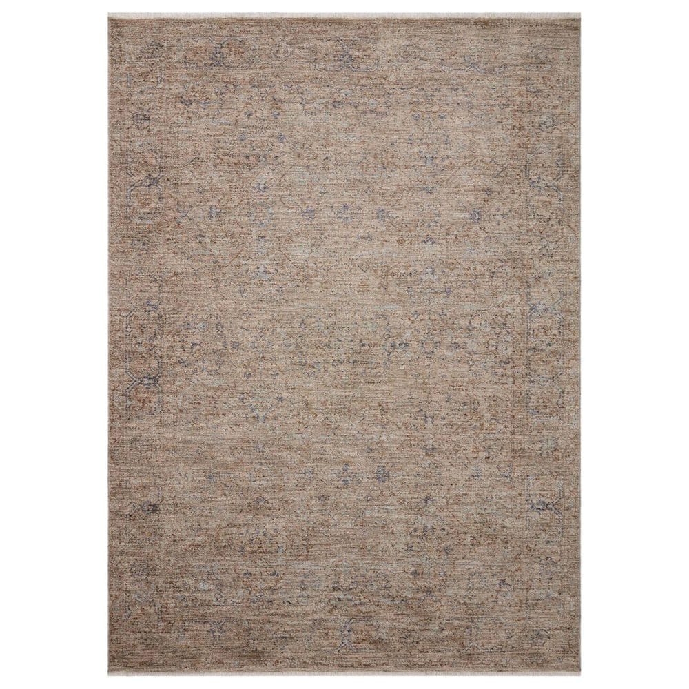 Angela Rose Blake 4" x 5"7" Taupe and Blue Area Rug, , large