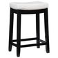 Linon Home Decor Claridge Counter Stool with White Cushion in Black, , large