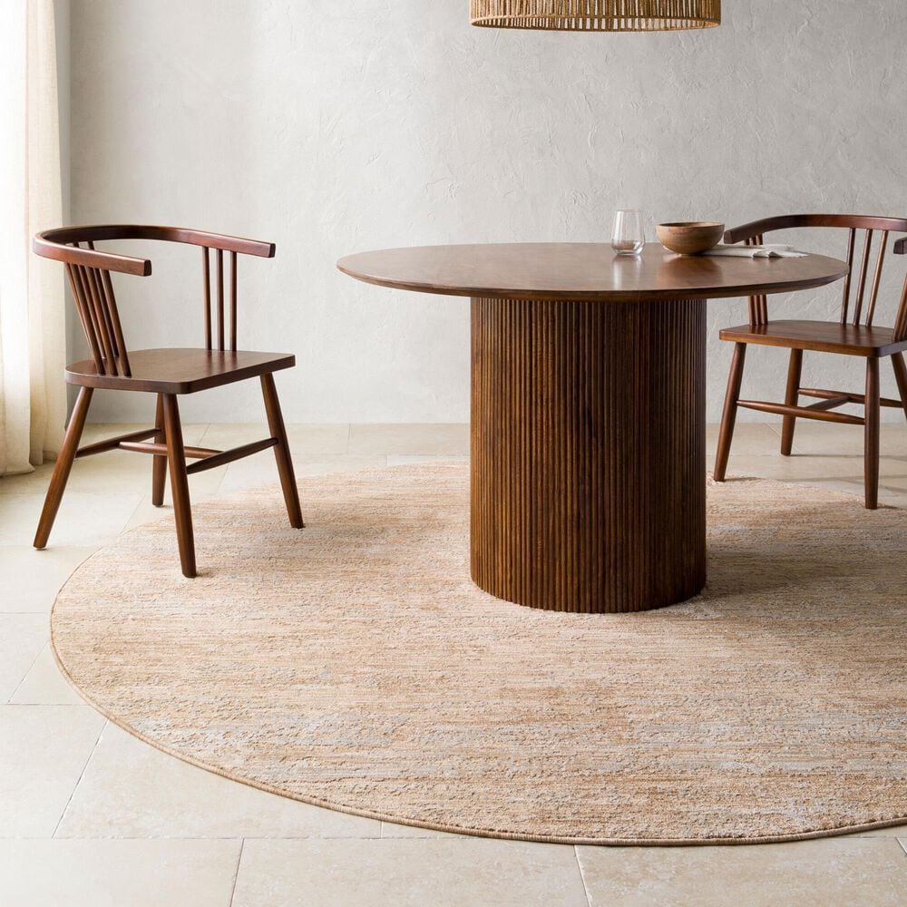 Surya Masterpiece MPC-2318 Medium Gray, Beige, Tan and Medium Brown 7&#39;10&quot; Round Area Rug, , large
