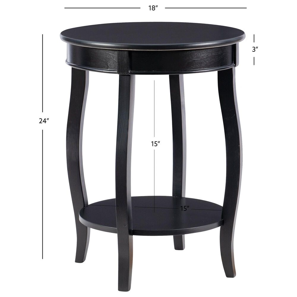 Linon Home Decor Rainbow Side Table in Black, , large