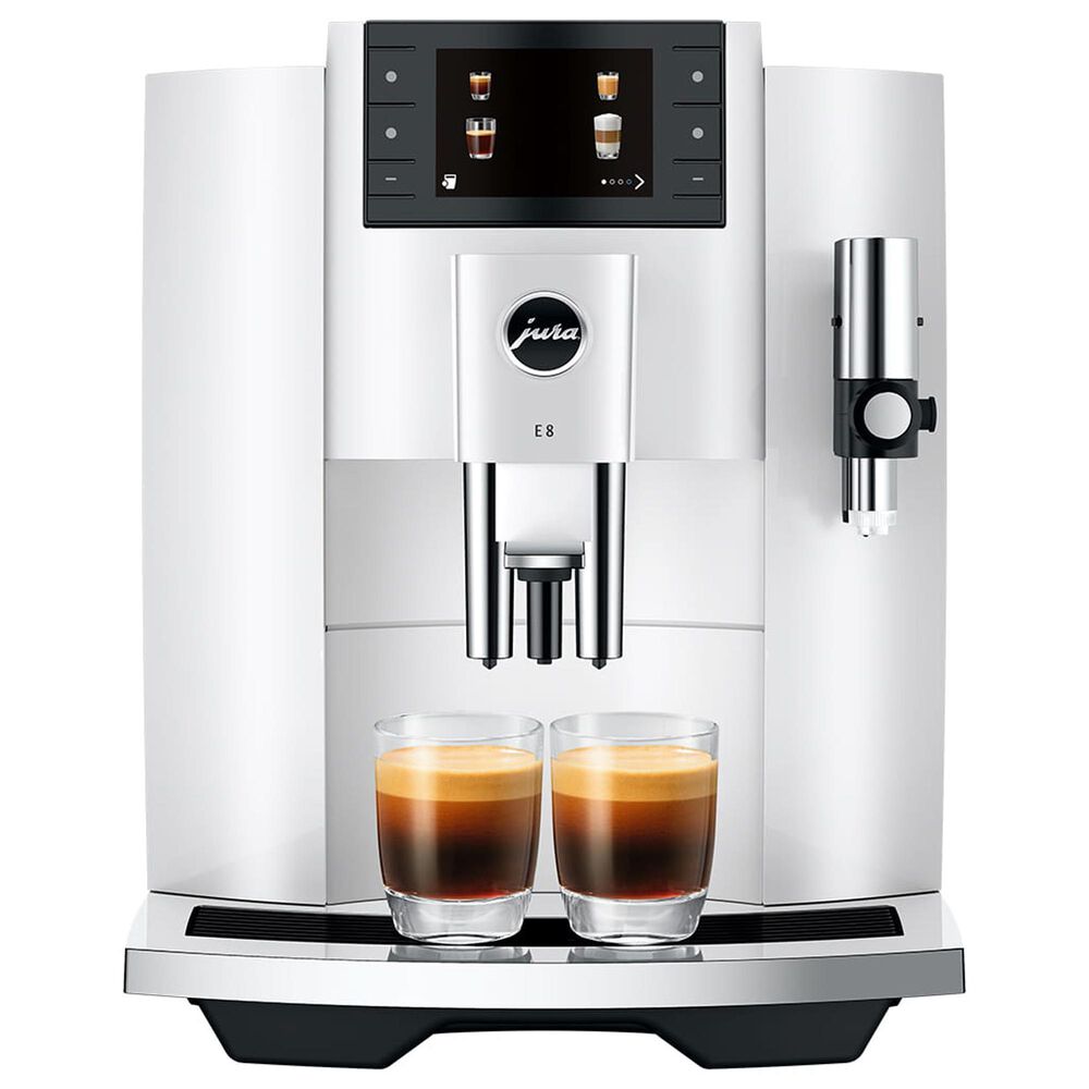 Jura E8 64 Oz Automatic Coffee Maker in Piano White, , large