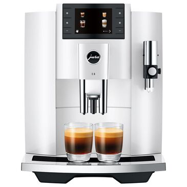 Jura E8 64 Oz Automatic Coffee Maker in Piano White, , large