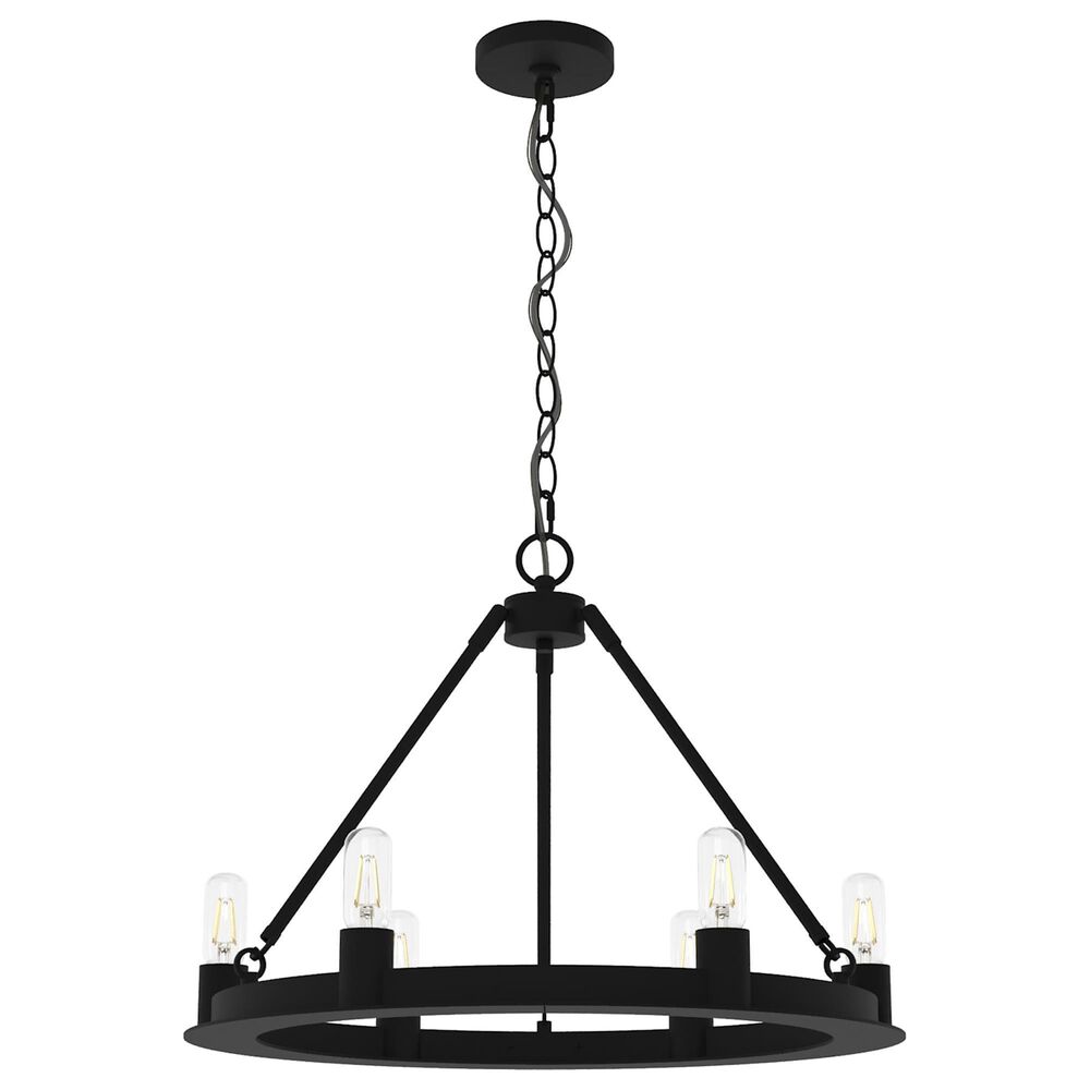 37B Saddlewood 6-Light Chandelier in Natural Iron, , large
