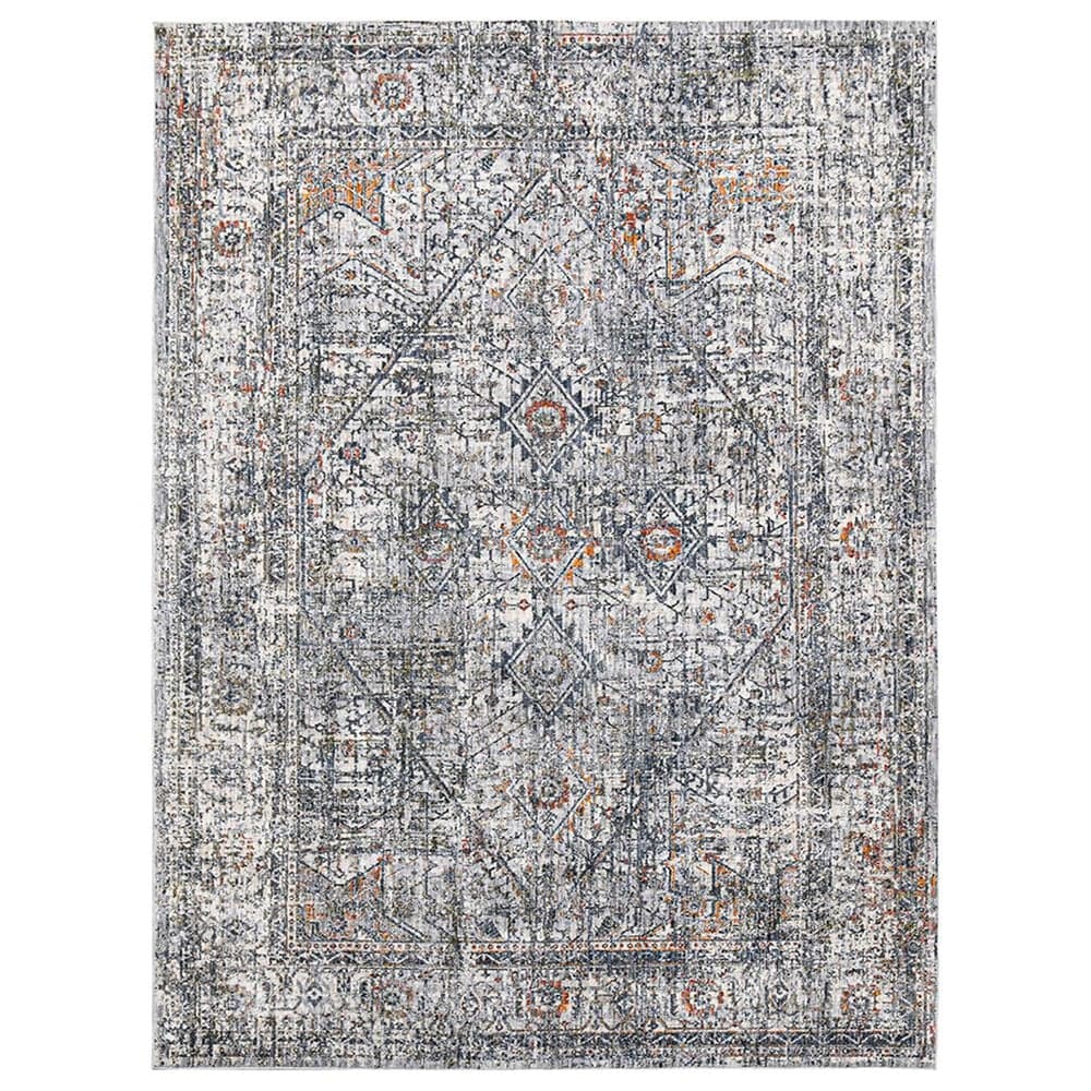 Amer Rugs Vermont 5"3" x 7"6" Gray and Ivory Area Rug, , large