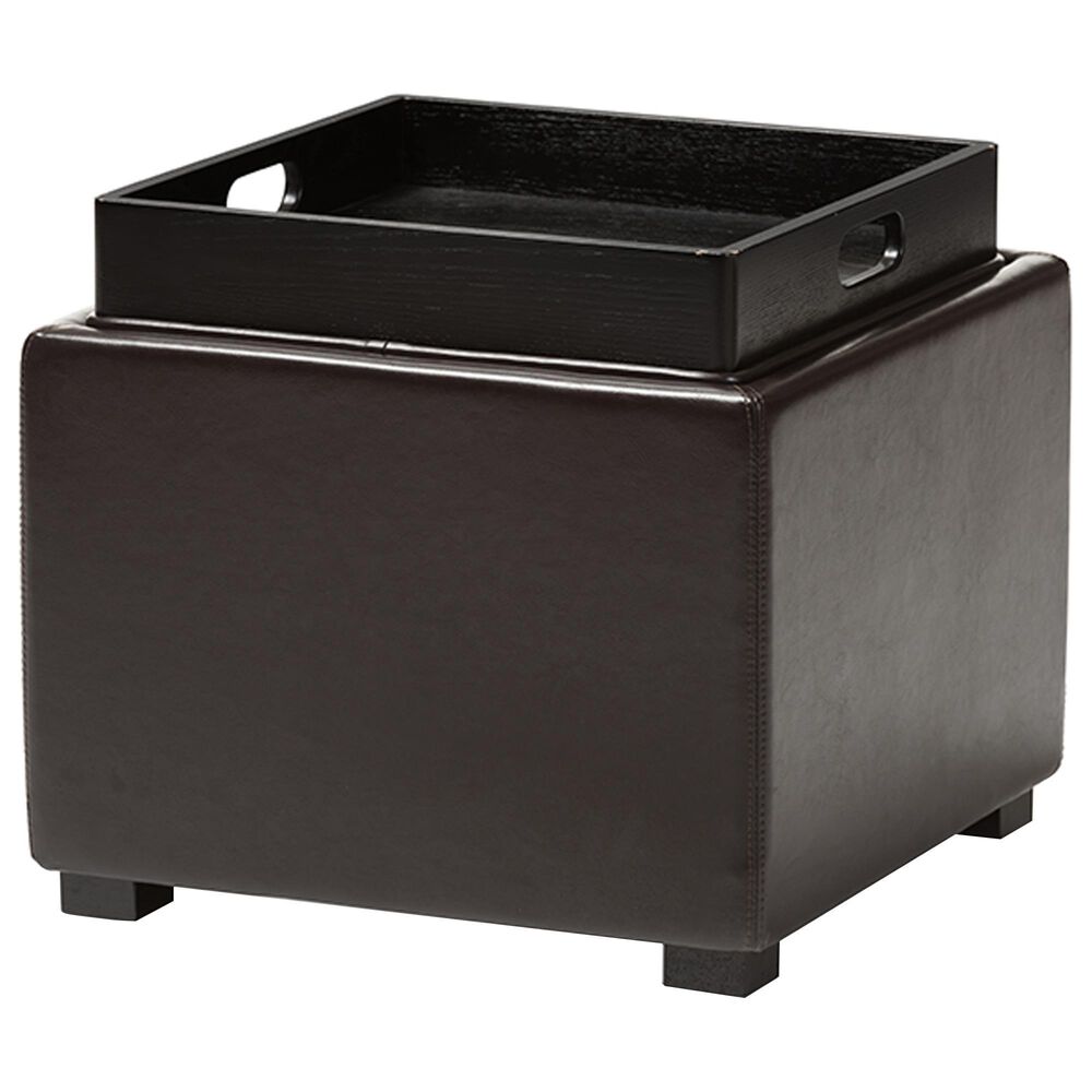Baxton Studio Tate Storage Ottoman in Dark Brown, , large