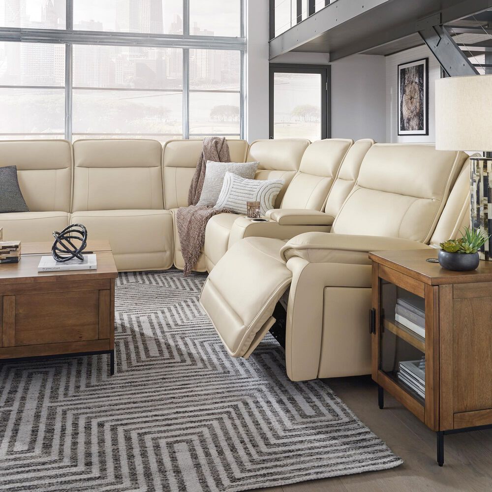 Ashley Double Deal 6-Piece Power Reversible Reclining Sectional with Console in Almond, , large