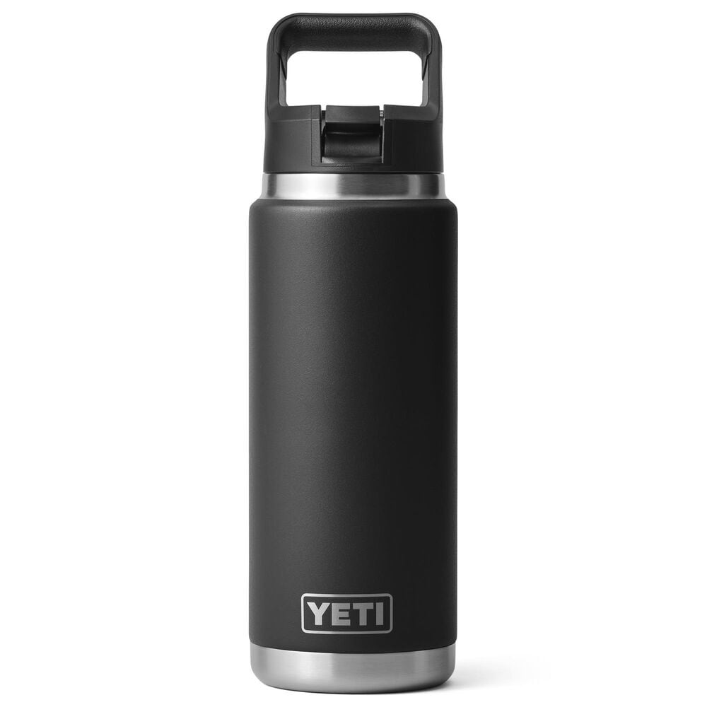 YETI Rambler 26 Oz Water Bottle with Straw Cap in Black, , large