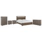 Riva Ridge Modern Loft King Panel Bed with Dresser, Chest, and Two Nightstands in Greystone, , large