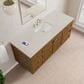 James Martin Laurent 60" Single Bathroom Vanity in Honey Oak with 3 cm Siberian Silestone Top, Rectangular Sink and FreePower Wireless Charger, , large