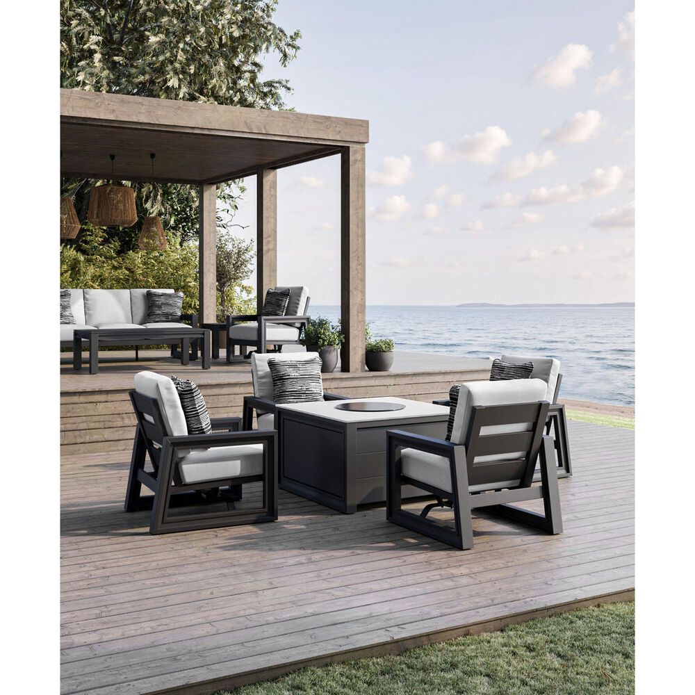 Agio Drift 5-Piece Fire Chat Set in Poplin Oyster, , large