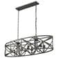 Golden Lighting Alcott 8-Light Linear Pendant in Antique Black and Gold, , large