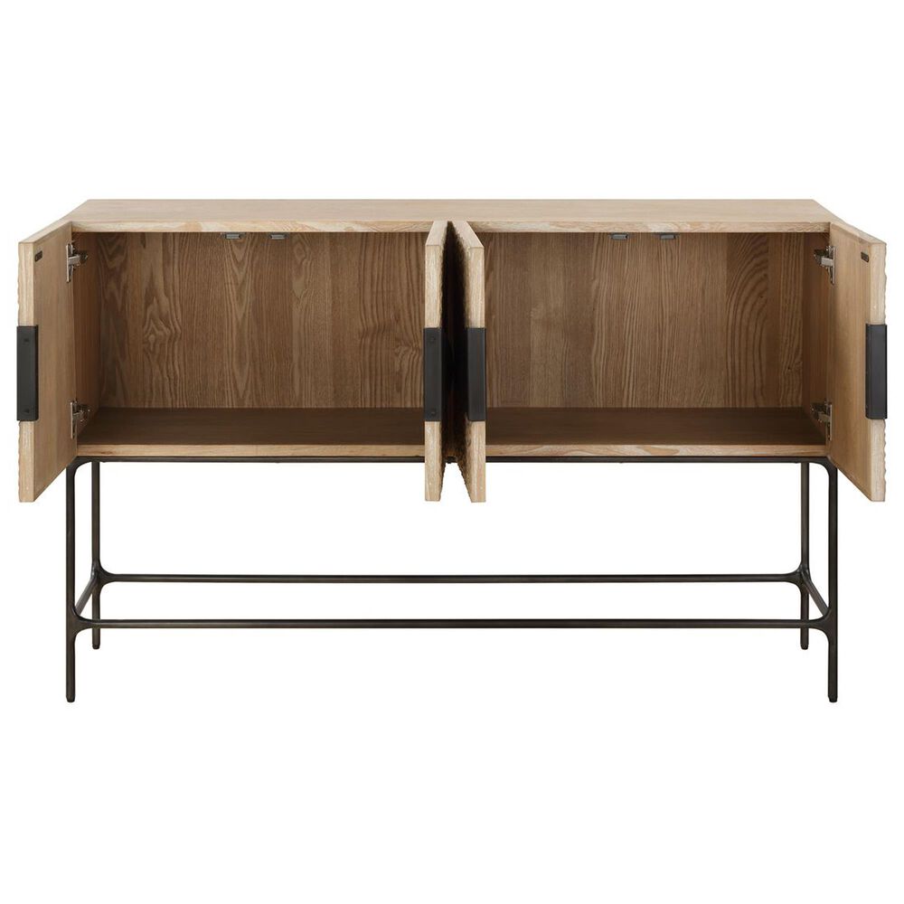 Uttermost Lunar 4-Door Cabinet in White and Black, , large