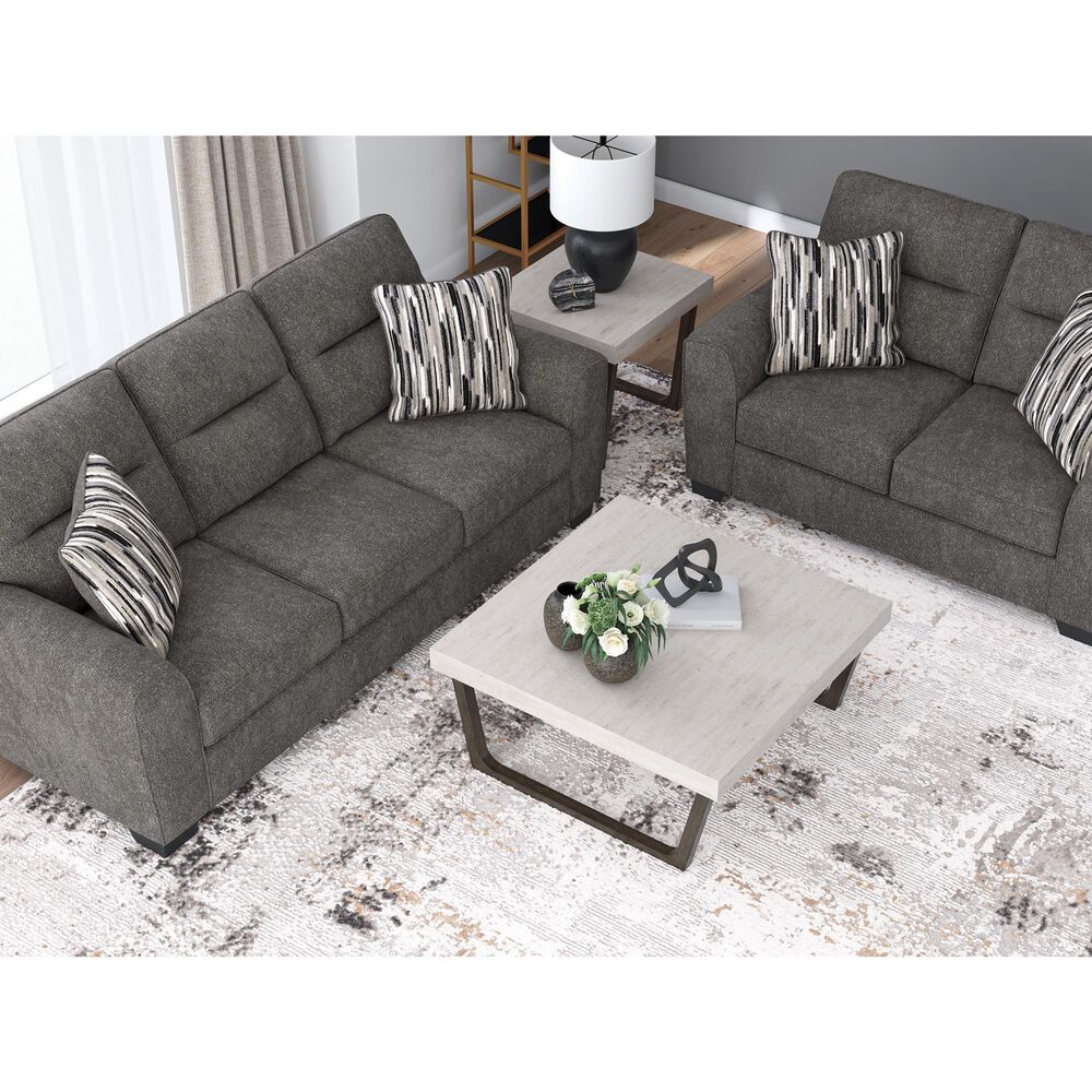 Ashley Olten Stationary Loveseat in Graphite, , large