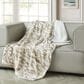 Duke Imports Root Beer Float Plush Throw in Brown, Beige and White, , large
