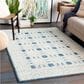 Surya Louvre Dark Blue, Cream and Pale Blue 10" x 14" Area Rug, , large