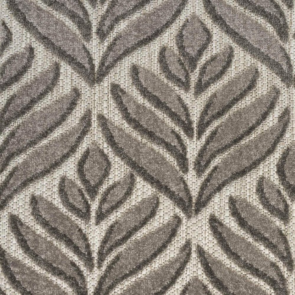 Nourison Aloha 7&#39;10&quot; Round Charcoal Indoor/Outdoor Area Rug, , large