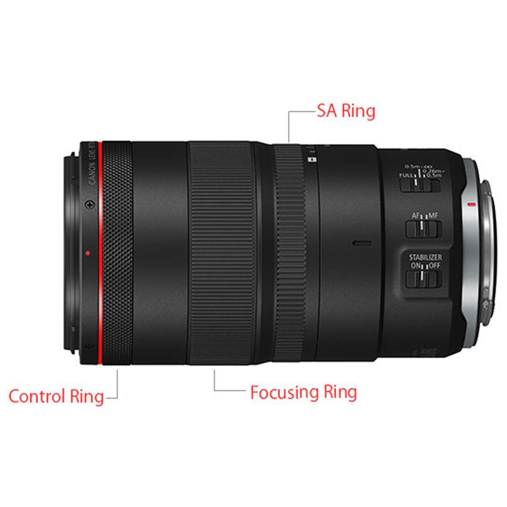 Canon RF100mm F2.8 L Macro IS USM Telephoto Lens in Black, , large