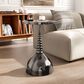 Furniture of America Gleam Round End Table in Black Nickel and Gold, , large
