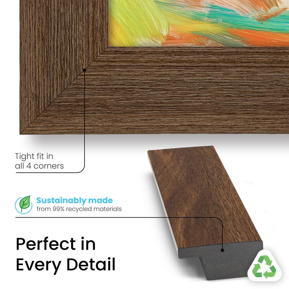 Deco TV Frames Slim 32" Frame Bezel for Samsung the Frame TV in Museum Walnut, , large