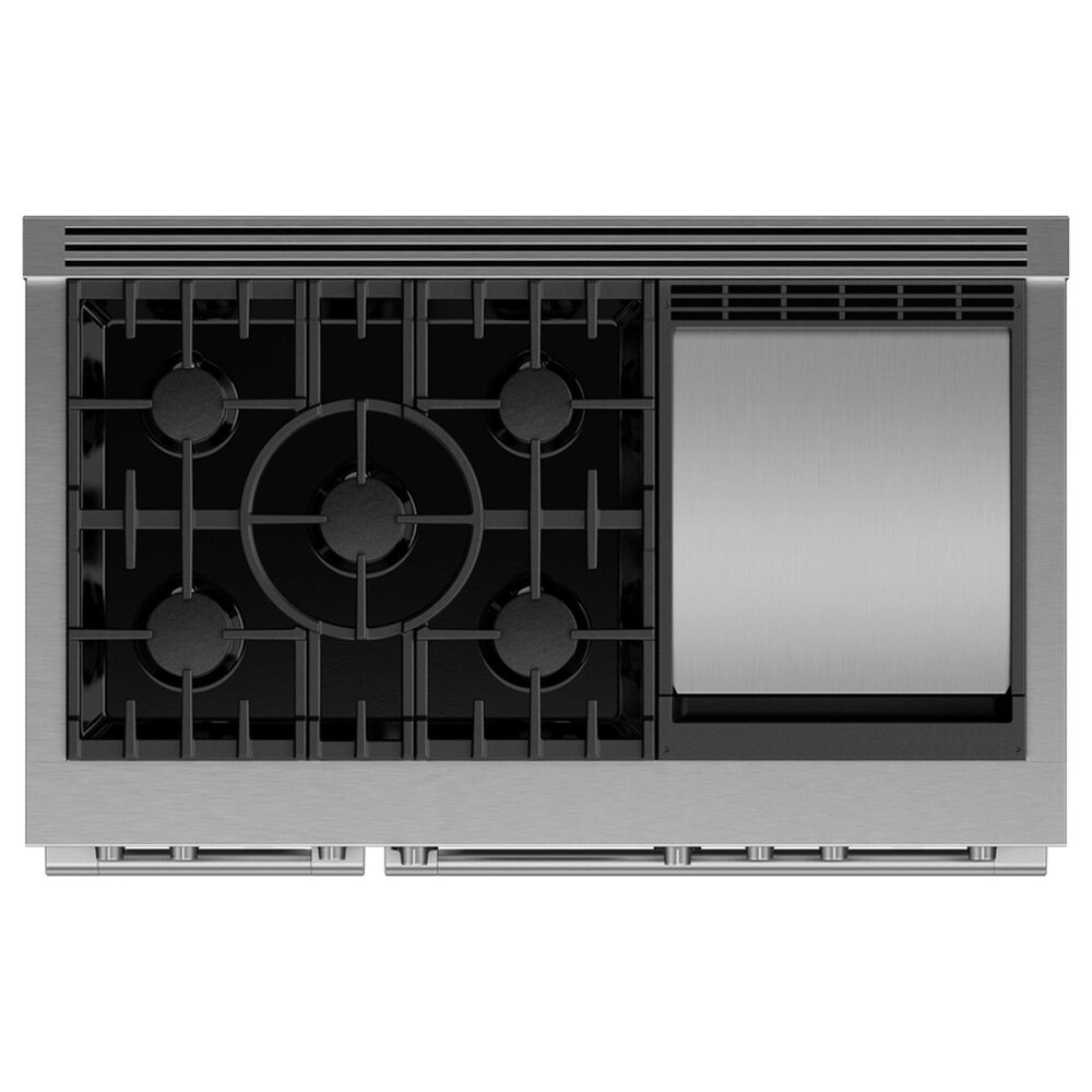 Fisher and Paykel 48" Professional Dual Fuel Range with 5 Burners and Natural Gas in Stainless