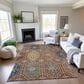 Dalyn Rug Company Silk Road Paprika, Copper, Gold, Sage, Navy and Copper 6"6" x 9"6" Area Rug, , large