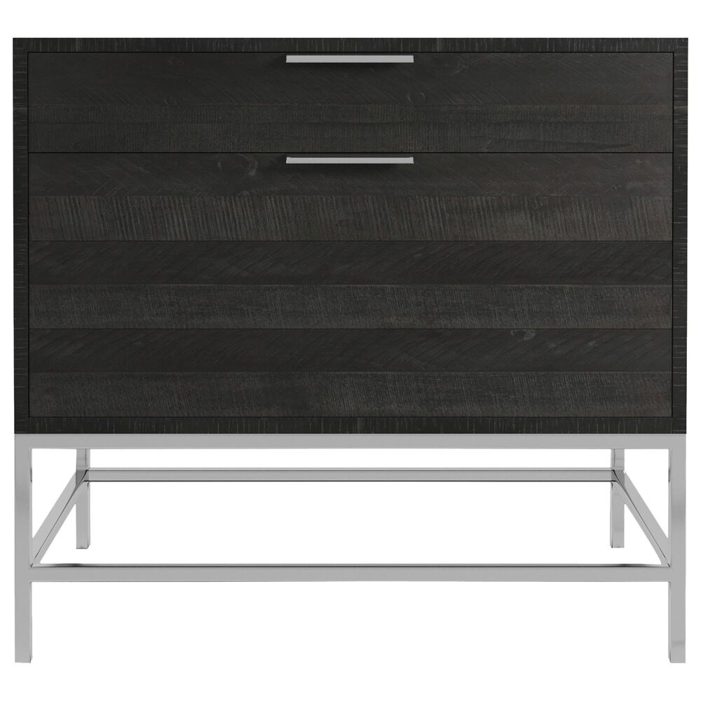 Bernhardt Coleman 2-Drawer Lateral File in Gray Mist and Black, , large