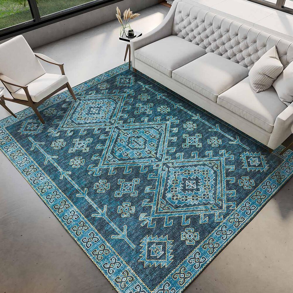 Dalyn Rug Company Brisbane Southwestern 8&#39; x 10&#39; Navy Area Rug, , large