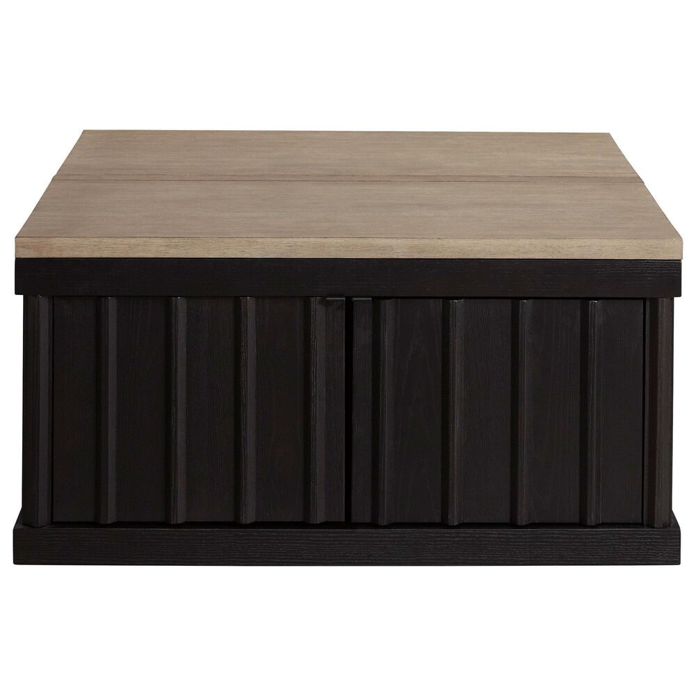 Ashley Rylandyn Lift-Top Coffee Table in Matte Black and Light Brown, , large