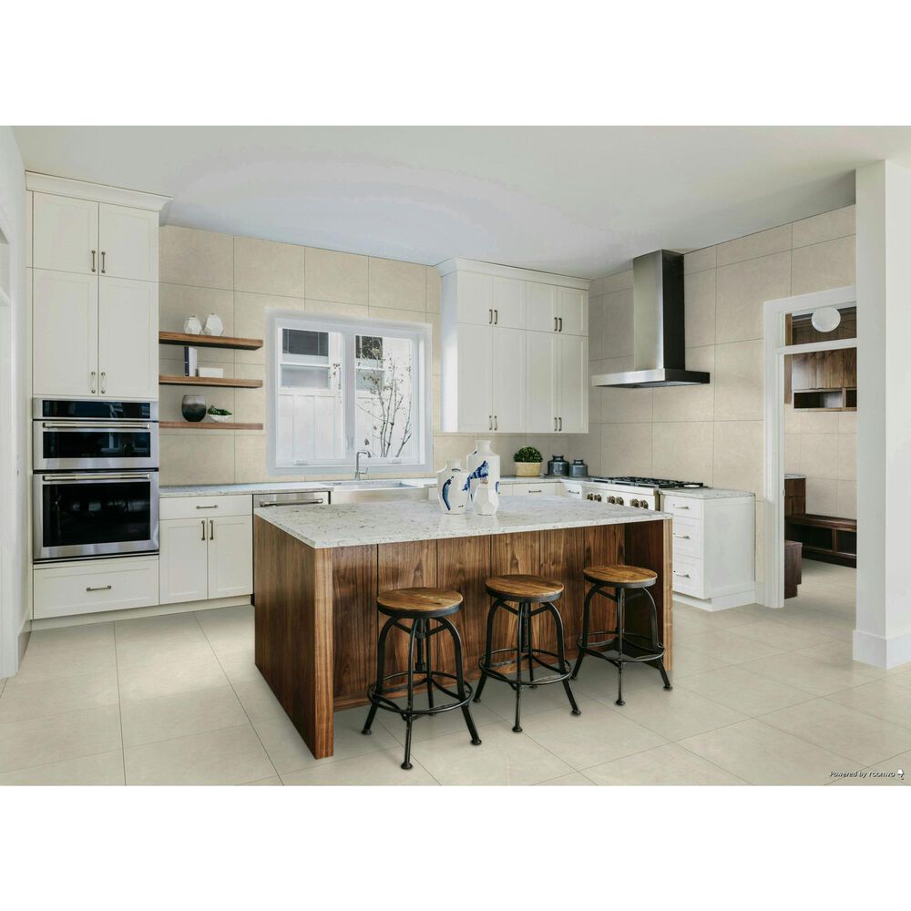 Emser Sterlina II Ivory 24&quot; x 24&quot; Matte Porcelain Tile, , large