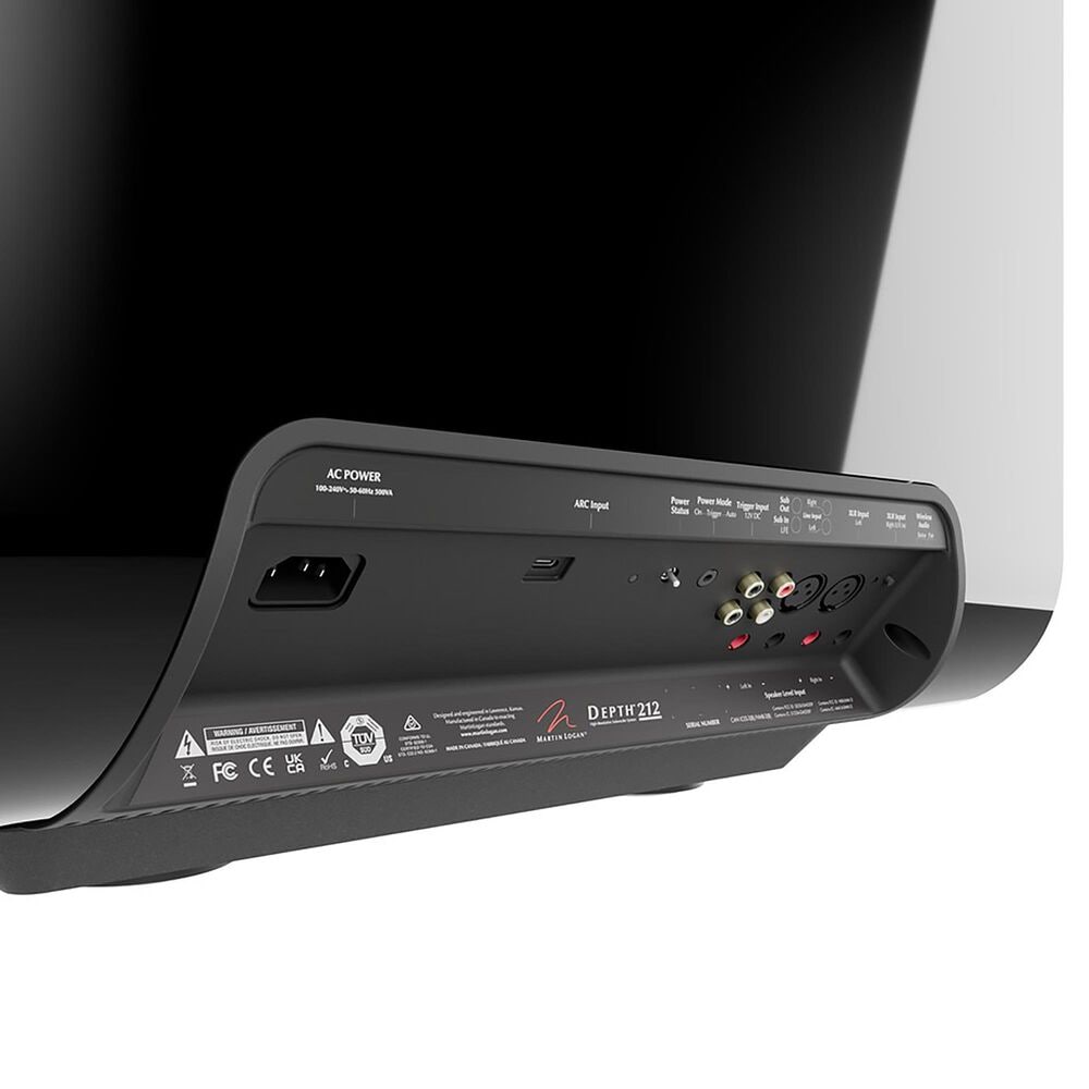 Martin Logan Depth 212 Subwoofer in Gloss Black, , large