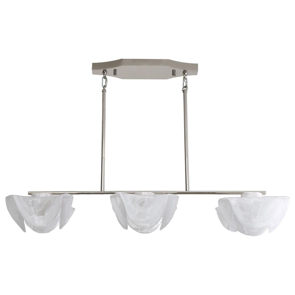 Golden Lighting Glacier 3-Light Linear Pendant in Polished Nickel, , large