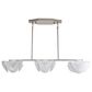 Golden Lighting Glacier 3-Light Linear Pendant in Polished Nickel, , large