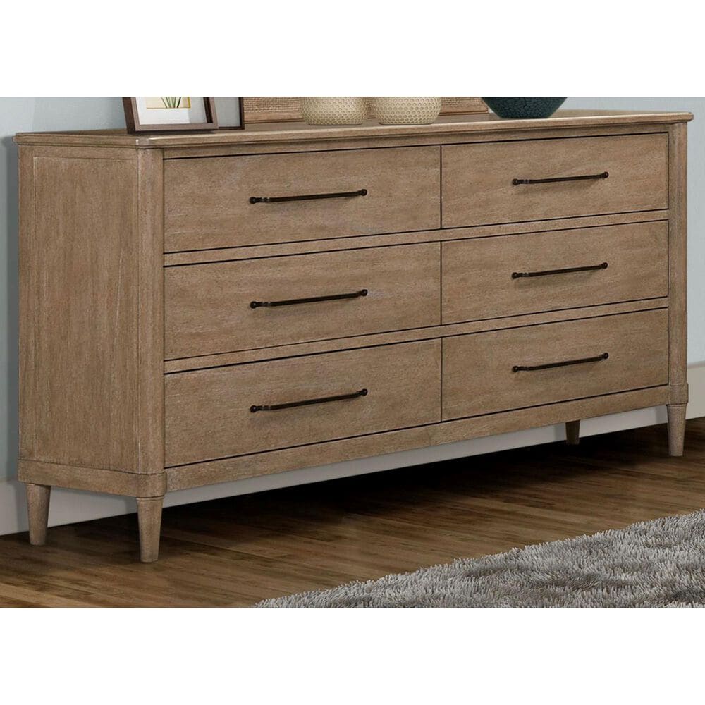 Hearth and Haven 6-Drawer Dresser in Sand, , large