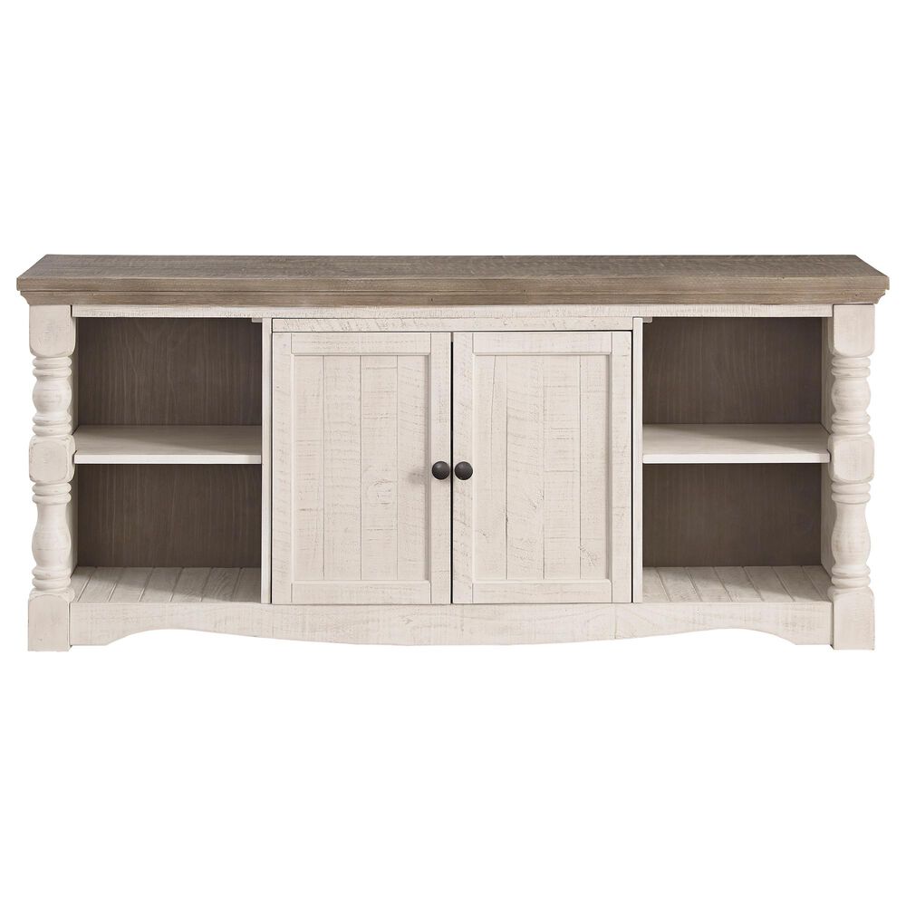 Ashley Havalance 67&quot; Extra Large TV Stand in Weathered Gray and Vintage White, , large