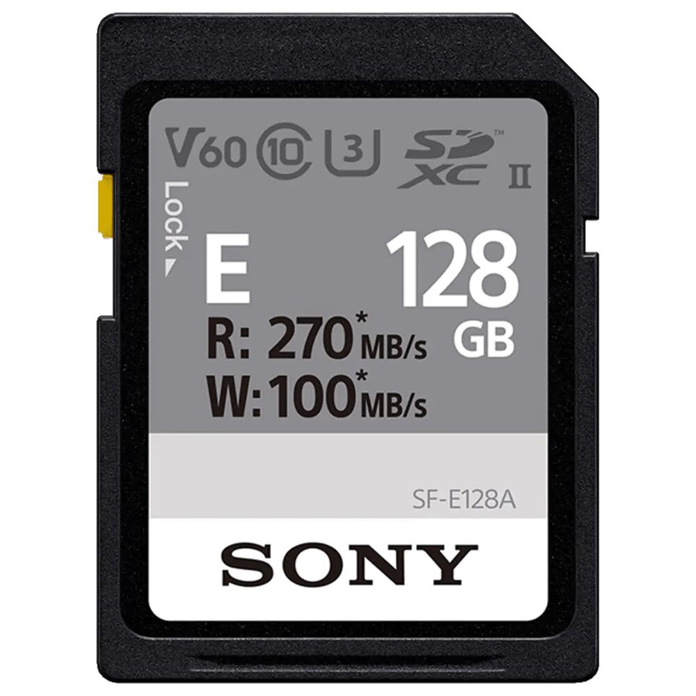 Sony 128GB E Series UHS-II SDXC Memory Card in Black, , large