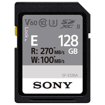 Sony 128GB E Series UHS-II SDXC Memory Card in Black, , large