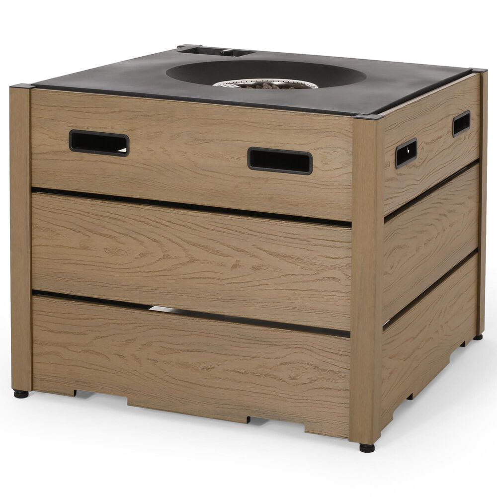 Noble House Archie 40000 BTU Square Fire Pit in Brown, , large