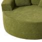 HOMLUX 59" Plush Corduroy Round Chair in Green, , large