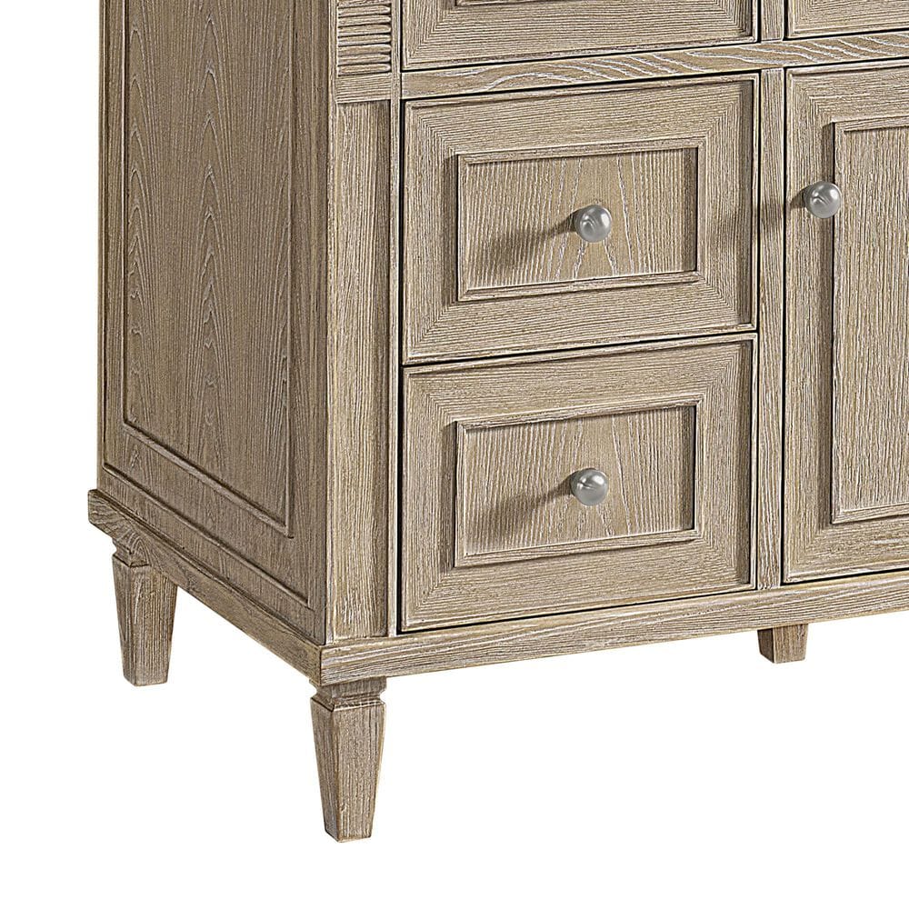 James Martin Vanities Lorelai 48&quot; Single Vanity in Whitewashed Oak with 3 cm Arctic Fall Solid Surface Top, , large