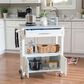 Linon Home Decor Cameron Kitchen Cart in White and Grey, , large