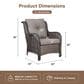Sunwell Garden Patio Chair with Brown Frame in Gray (Set of 2), , large