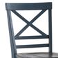Linon Home Decor Aliza Counter Stool in Blue and Dark Grey (Set of 2), , large