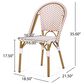 Hearth and Haven Outdoor French Bistro Chair in Rusted Red, White and Brown (Set of 2), , large